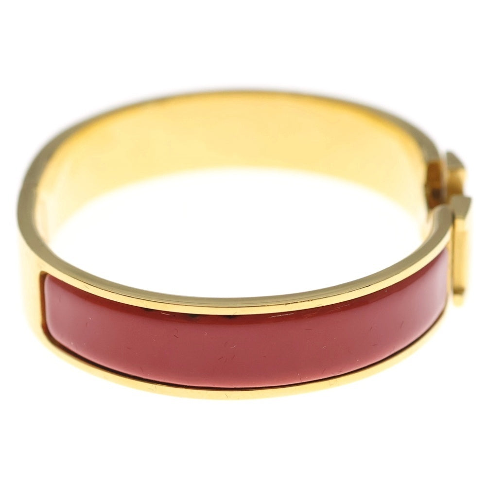 HERMES(エルメス) クリッククラックPM バングル ブレスレット ゴールド×レッド GP レディース