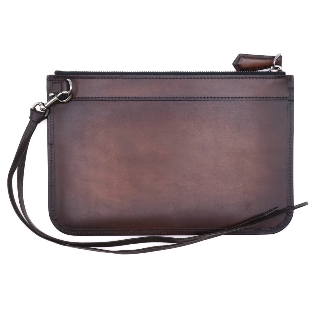 Berluti(ベルルッティ) カリグラフィ ポーチ オーダー ブラウン レザー