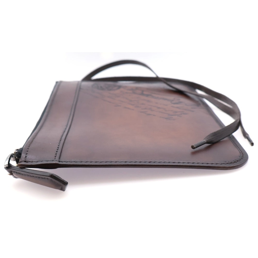 Berluti(ベルルッティ) カリグラフィ ポーチ オーダー ブラウン レザー