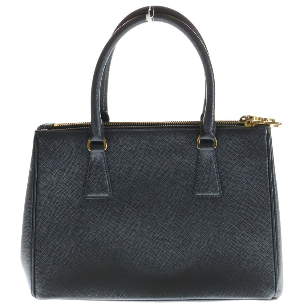 PRADA(プラダ) ガレリア サフィアーノレザー トライアングルロゴ 2WAY ハンドショルダーバッグ ゴールド金具 ブラック 1BA274 レディース