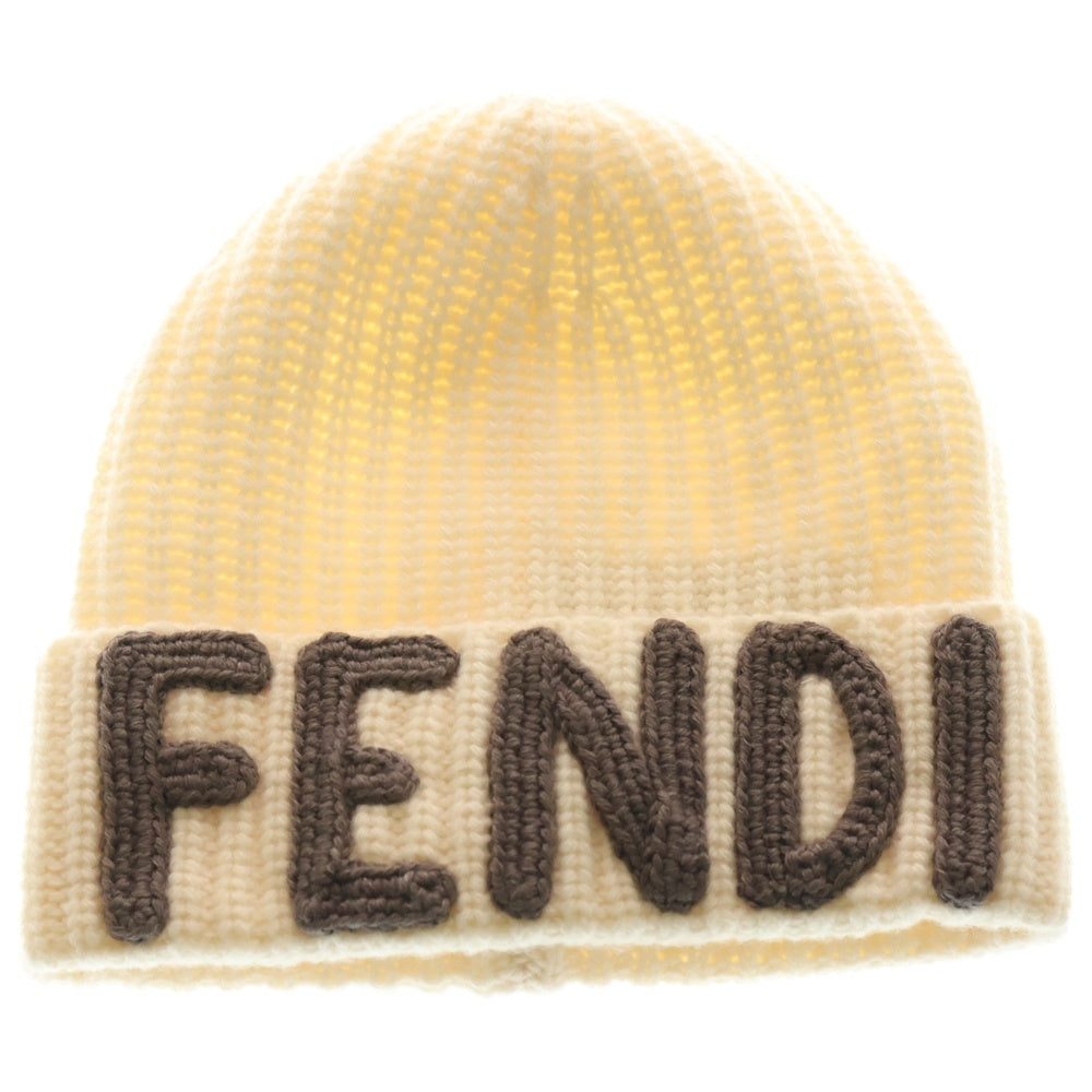 FENDI(フェンディ) フロントロゴニットキャップ アイボリー FXQ900 レディース
