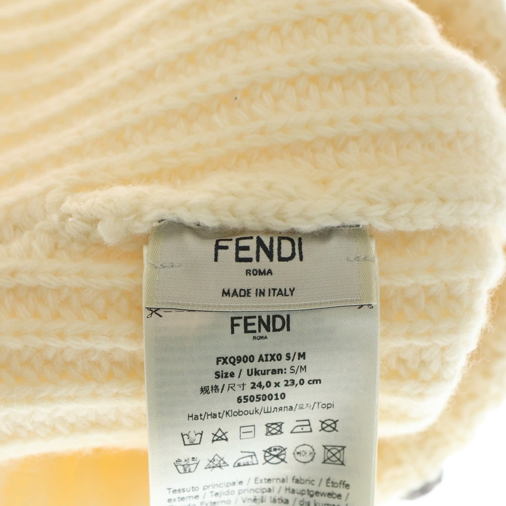 FENDI(フェンディ) フロントロゴニットキャップ アイボリー FXQ900 レディース