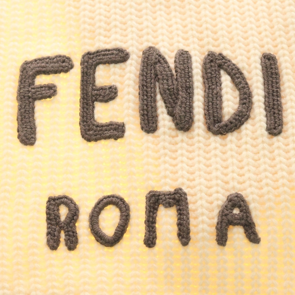FENDI(フェンディ) ロゴ ニットマフラー アイボリー FXT352 レディース