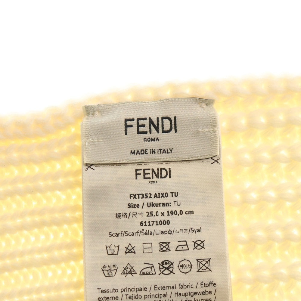 FENDI(フェンディ) ロゴ ニットマフラー アイボリー FXT352 レディース
