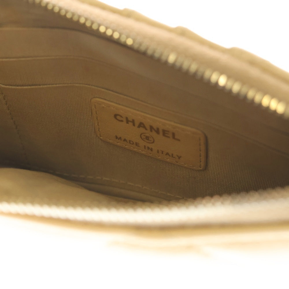 CHANEL(シャネル) シャネル19 チェーンココ フラグメントケース カードケース 財布 ロングウォレット ベージュ ラムスキン AP1182 ゴールド金具 レディース