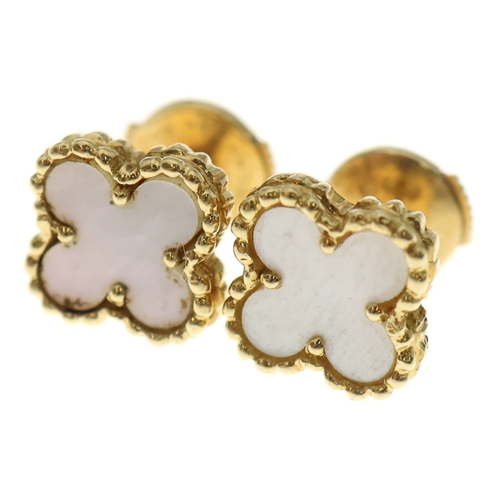 Van Cleef & Arpels(ヴァンクリーフアンドアーペル) スウィートアルハンブラ マザーオブパール ピアス K18YG イエローゴールド レディース