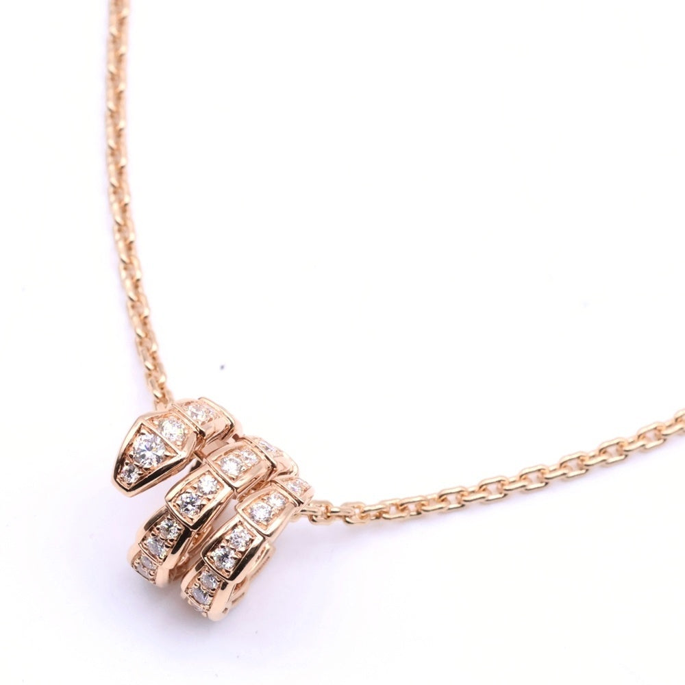 BVLGARI(ブルガリ) セルペンティ ヴァイパー フル パヴェダイヤ ネックレス K18PG ピンクゴールド