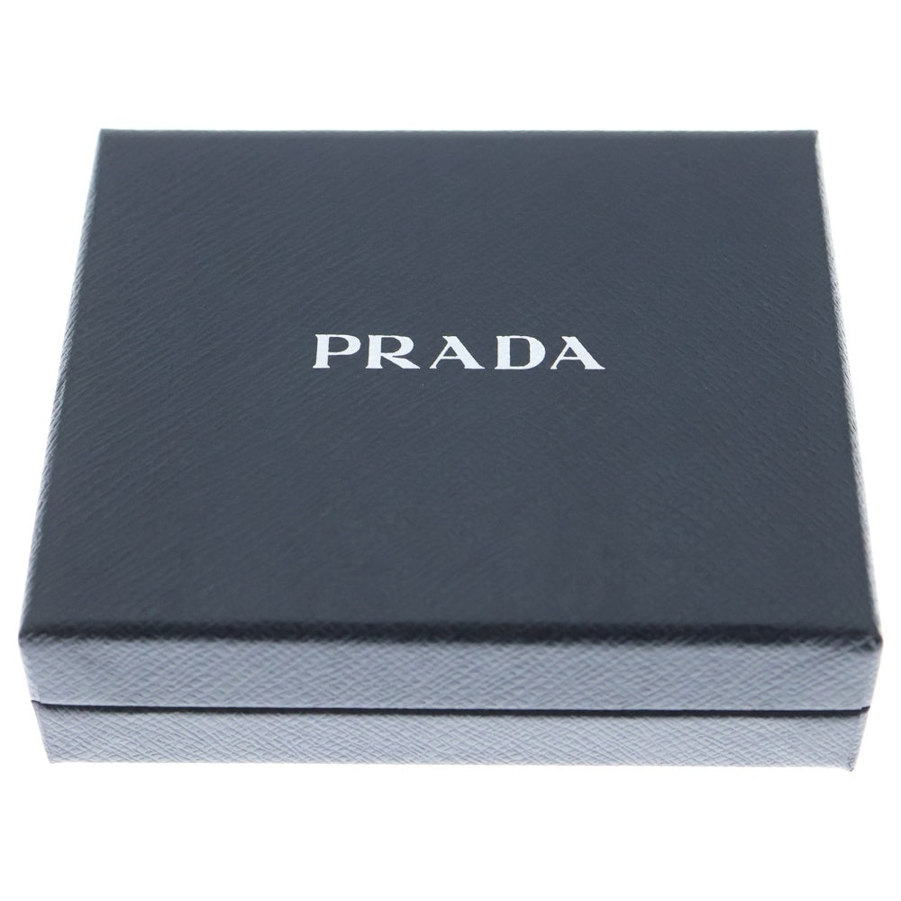 PRADA(プラダ) サフィアーノ トライアングル ロゴ 二つ折り財布 ブラック レザー 1MV204 レディース