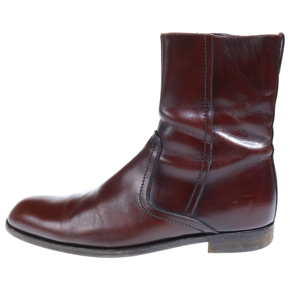 Salvatore Ferragamo(サルヴァトーレ フェラガモ) サイドジップレザーブーツ ブラウン