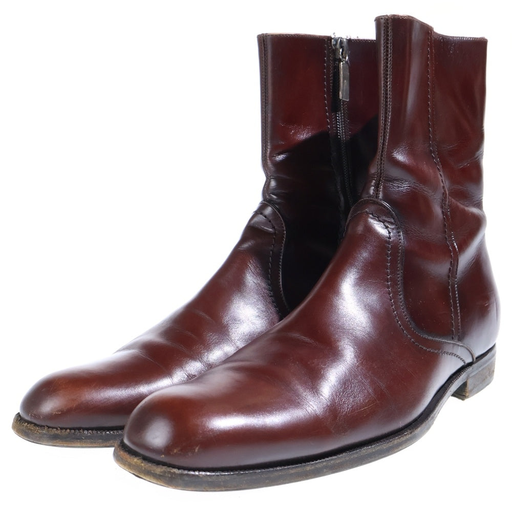 Salvatore Ferragamo(サルヴァトーレ フェラガモ) サイドジップレザーブーツ ブラウン