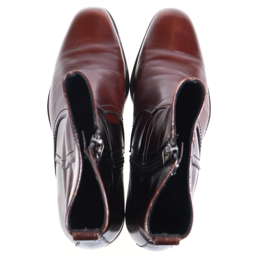 Salvatore Ferragamo(サルヴァトーレ フェラガモ) サイドジップレザーブーツ ブラウン