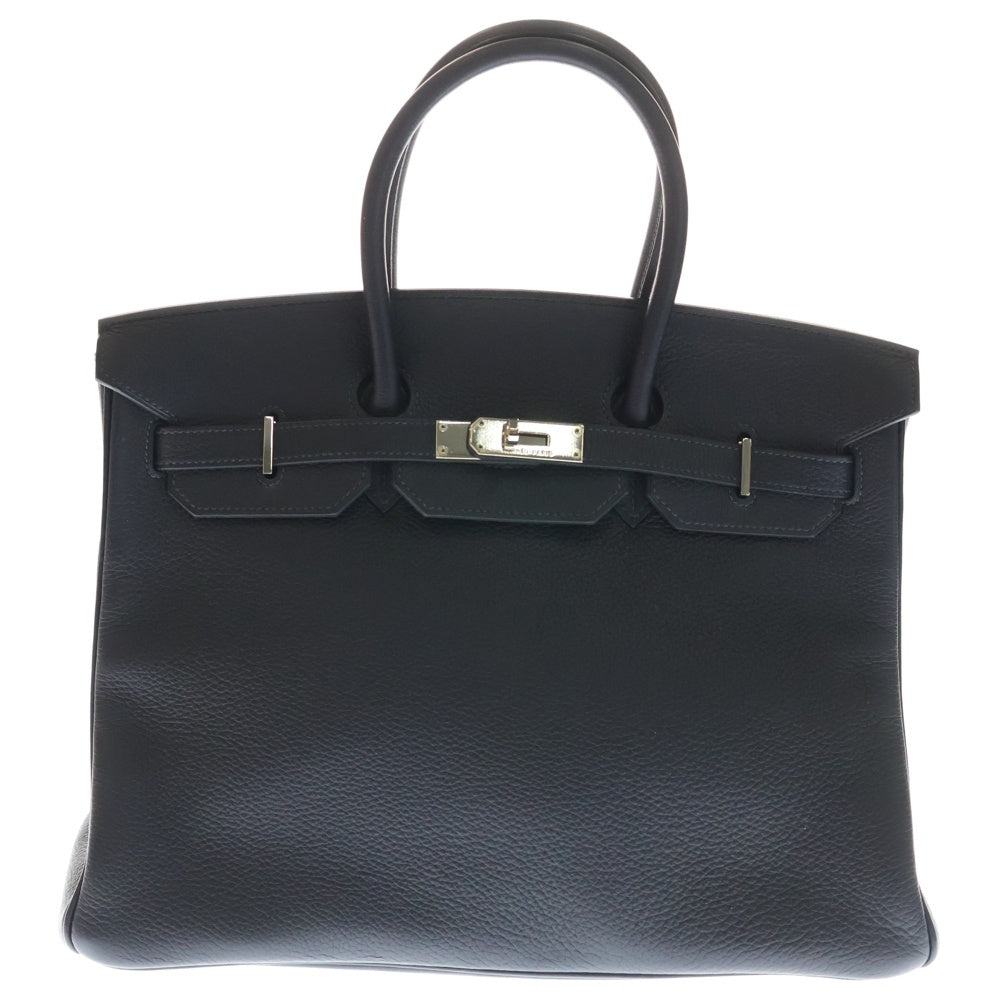 HERMES(エルメス) バーキン35 ブルーニュイ トゴ □G刻印 シルバー金具 ハンドバッグ レディース