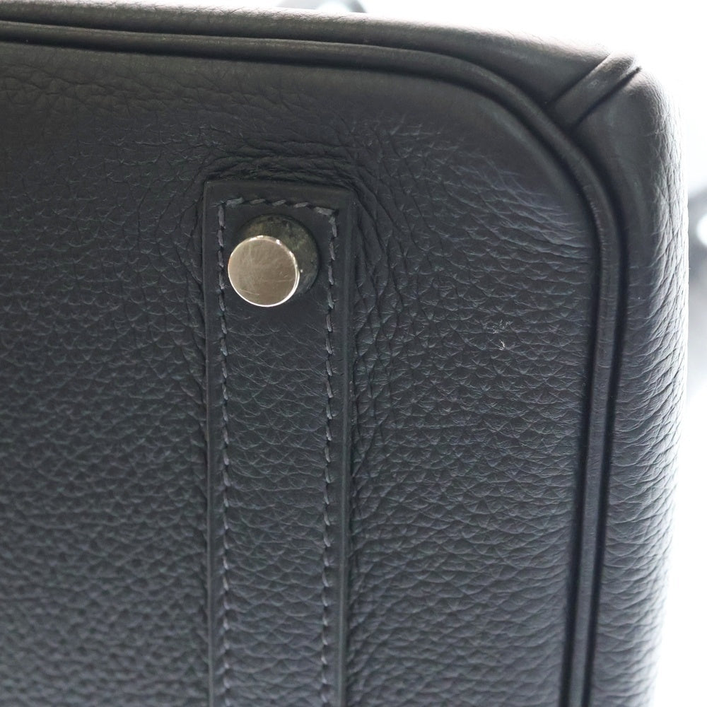HERMES(エルメス) バーキン35 ブルーニュイ トゴ □G刻印 シルバー金具 ハンドバッグ レディース
