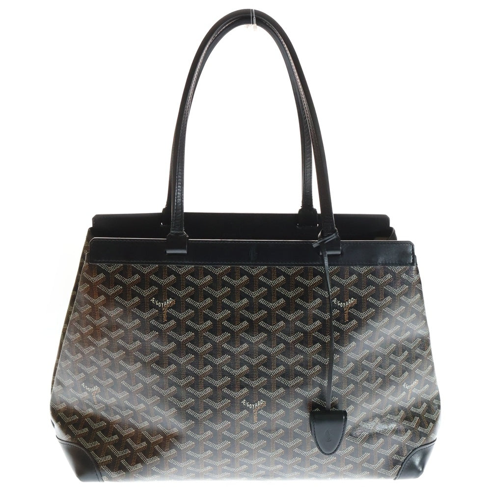 GOYARD(ゴヤール) ベルシャスビヨードPM レザー PVCコーティングキャンバス トートバッグ ブラック/ブラウン レディース