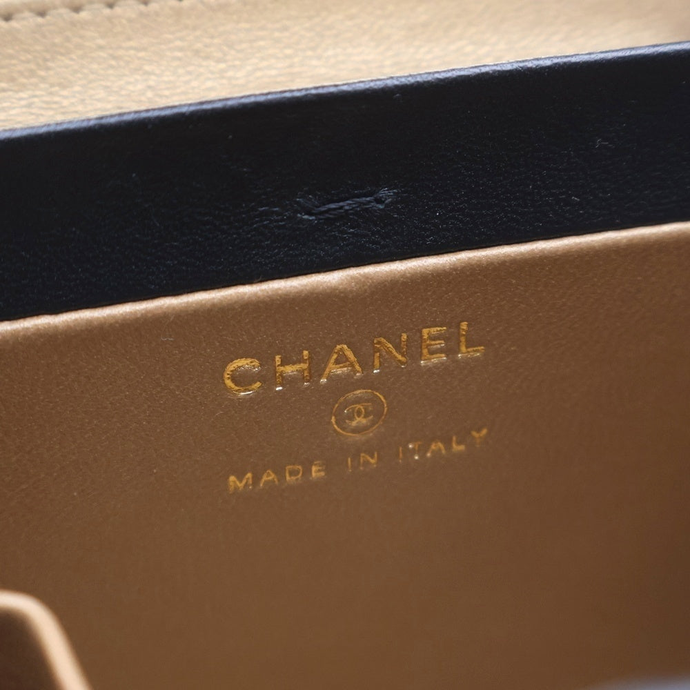 CHANEL(シャネル) マトラッセ ミニバニティ ショルダーバッグ ブラック ラムスキン ゴールド金具 AP3459 レディース