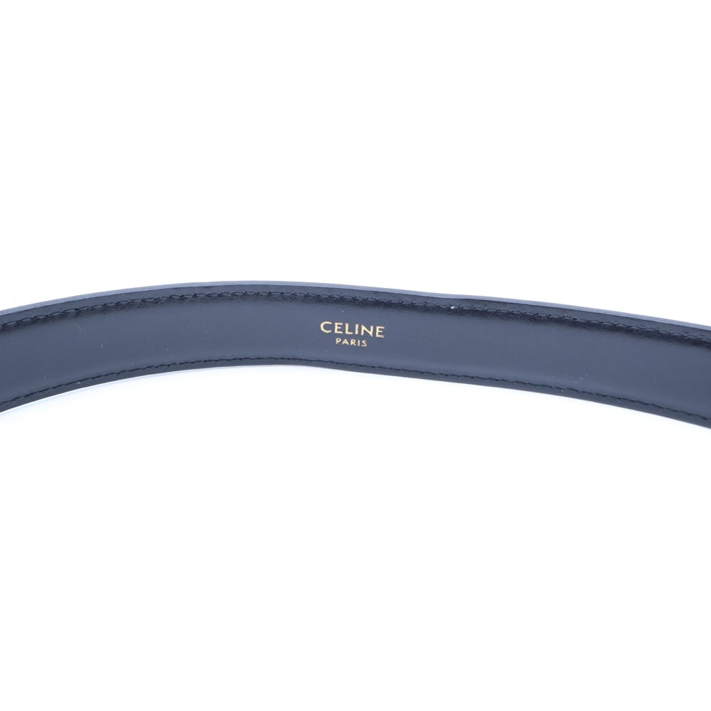 CELINE(セリーヌ) トリオンフ ベルト ブラック レザー ゴールド金具 レディース