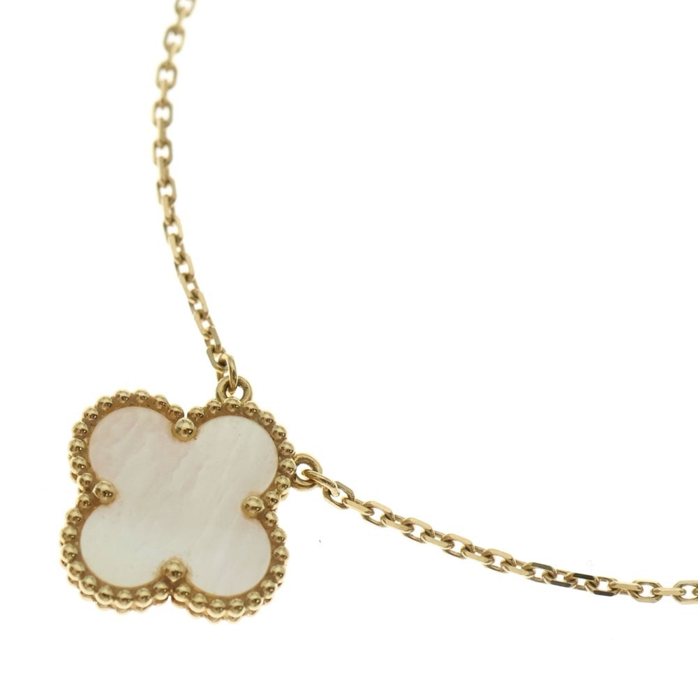 Van Cleef & Arpels(ヴァンクリーフアンドアーペル) ヴィンテージアルハンブラ マザーオブパール ネックレス Au750 K18 YG イエローゴールド VCARA45900 レディース