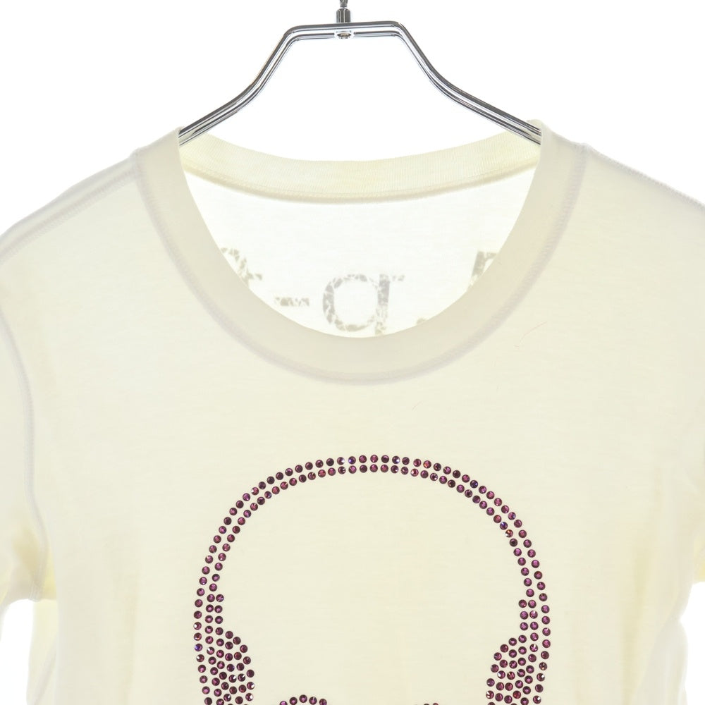 lucien pellat-finet(ルシアンペラフィネ) Glitter Skull S/S Tee ラメスカル 半袖Tシャツ カットソー ホワイト
