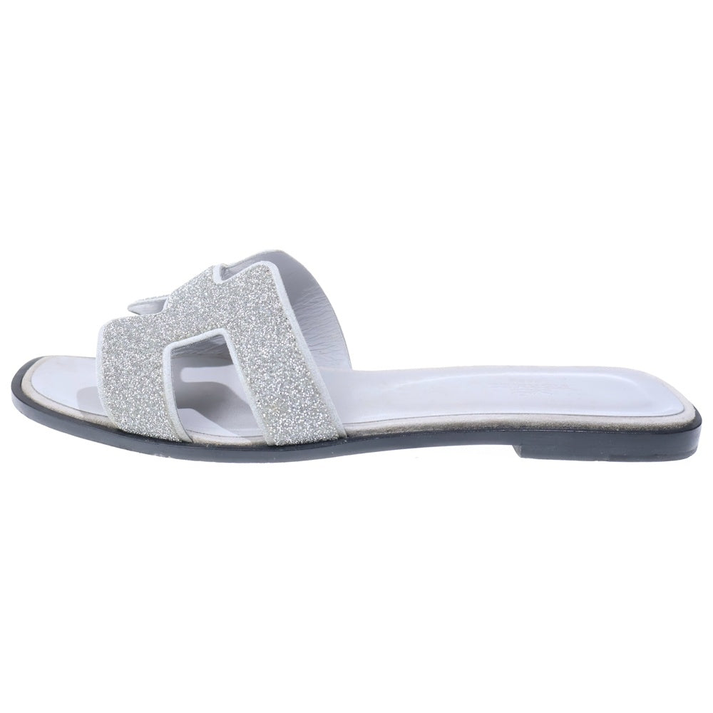 HERMES(エルメス) オラン Hロゴ ミュール サンダル シルバー レディース