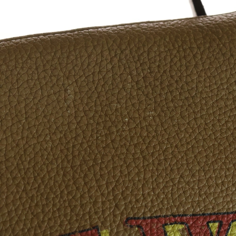 LOEWE(ロエベ) ゴヤ ライオン リュックサック バックパック ブラウン レザー シルバー金具 レディース