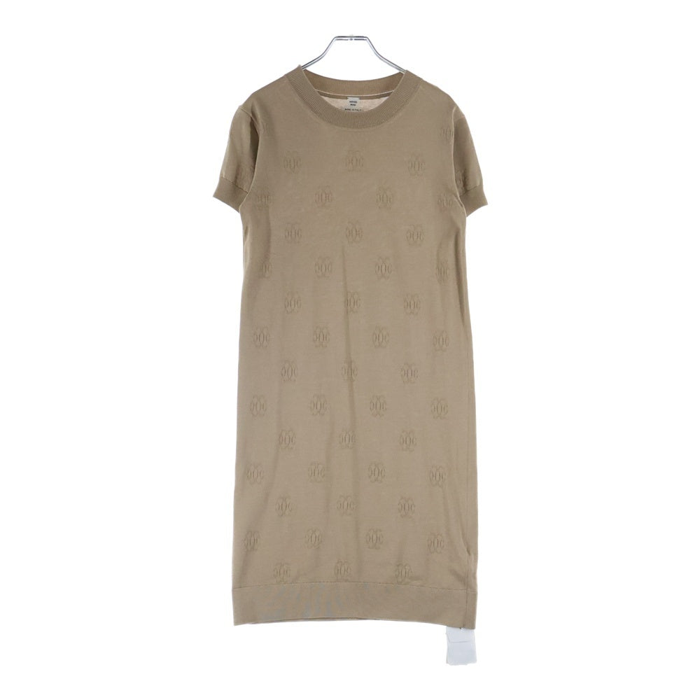 HERMES(エルメス) Hリフト 半袖ニット ひざ丈ワンピース ベージュ 16-7712 レディース