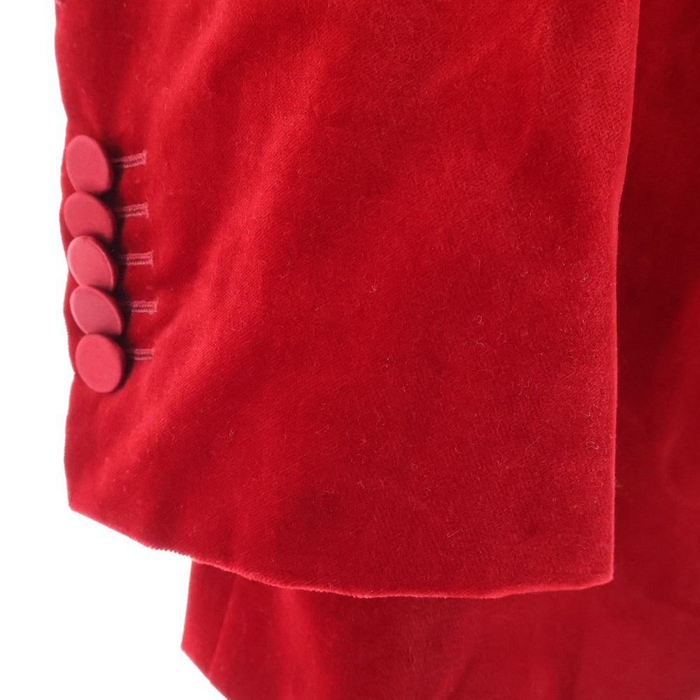 GUCCI(グッチ) ベルベット ピークドラペルシングルジャケット レッド 673899 ZAHW8 レディース