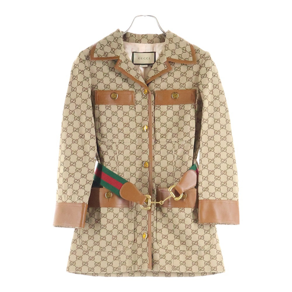 GUCCI(グッチ) GGキャンバス ジャケット ベージュ 682302 Z8AWR 2184 レディース