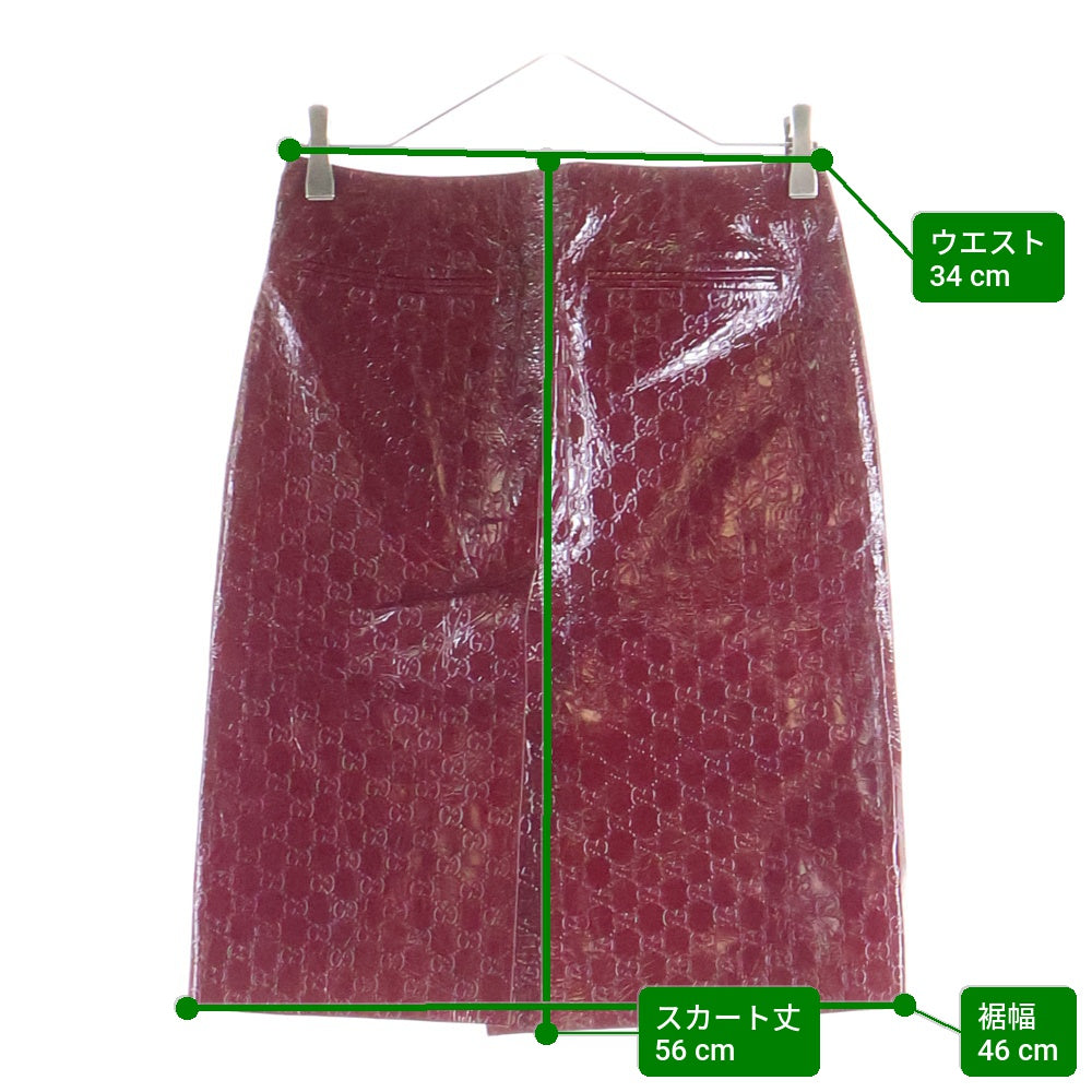 GUCCI(グッチ) エンボス GG モチーフ付き スカート レディース