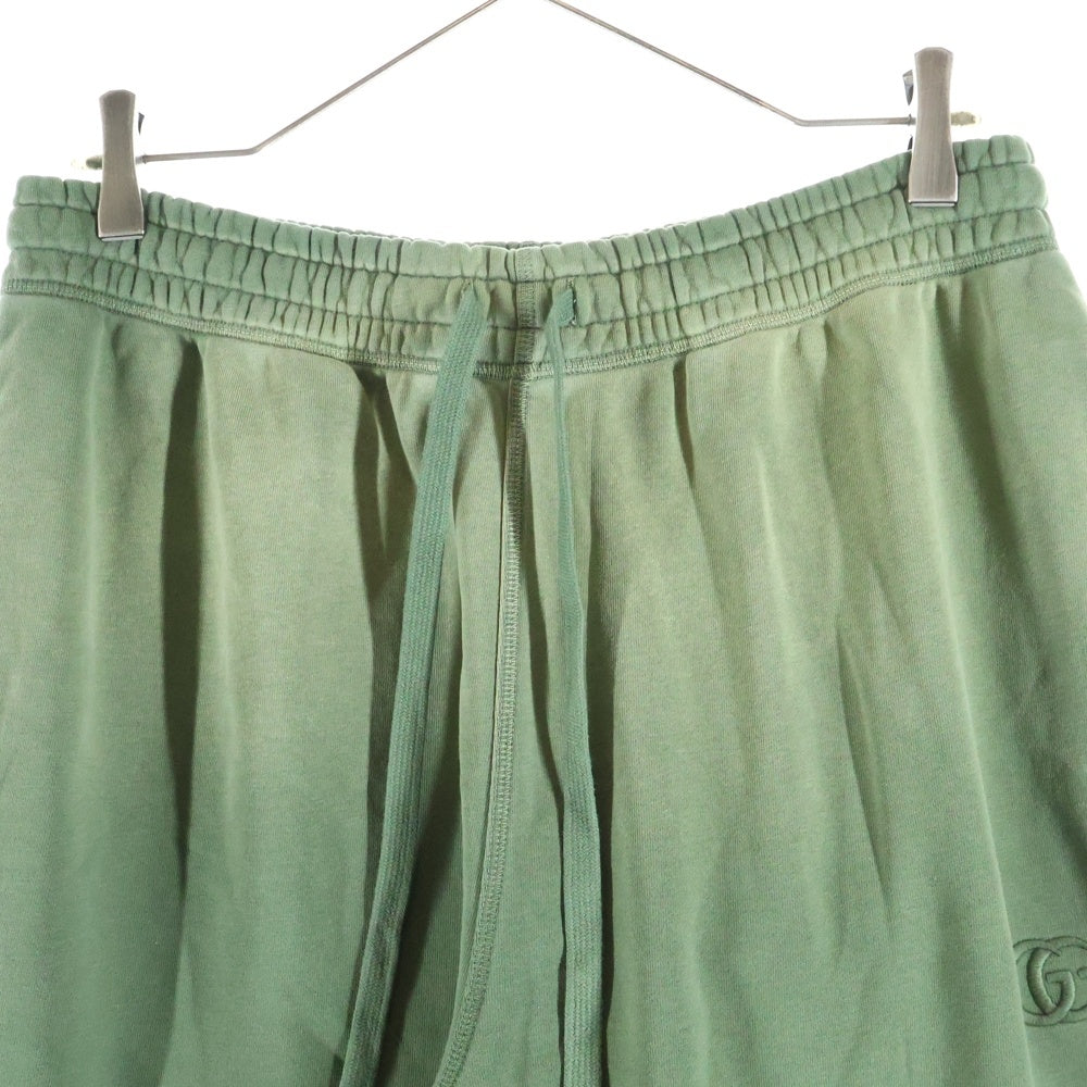 GUCCI(グッチ) ■25AW Degrede Sweatpant フェード加工 ロゴ刺繍 スウェットパンツ グリーン 828348 XJHC0 レディース