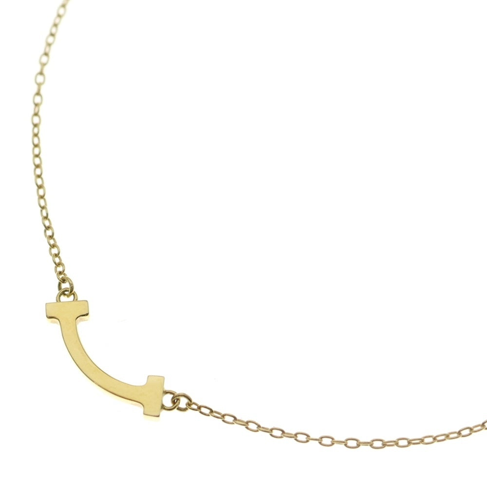 TIFFANY & Co.(ティファニー) Tスマイル ミニ ネックレス ペンダント チェーン Au750YG 2.3g レディース