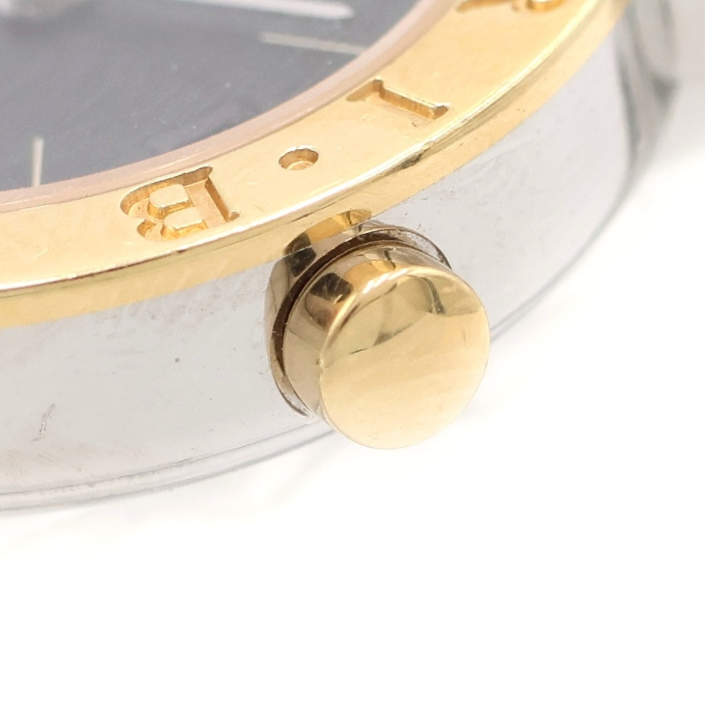 BVLGARI(ブルガリ) ブルガリブルガリ 黒文字盤 ステンレス ゴールド GP クォーツ 腕時計 BB23SGD レディース