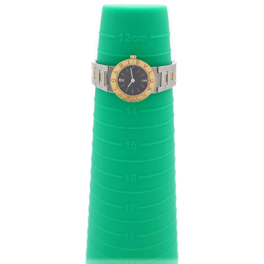 BVLGARI(ブルガリ) ブルガリブルガリ 黒文字盤 ステンレス ゴールド GP クォーツ 腕時計 BB23SGD レディース