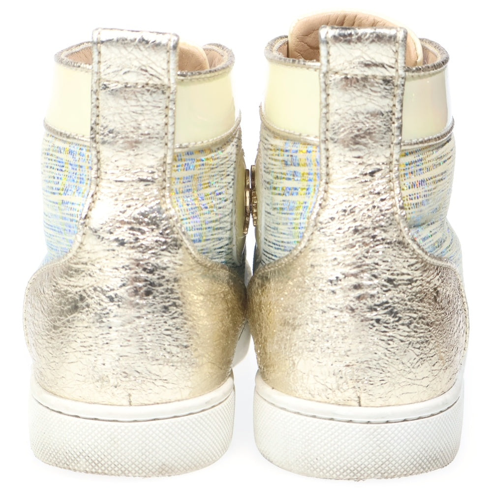 CHRISTIAN LOUBOUTIN(クリスチャンルブタン) スタッズ ハイカットスニーカー ホワイト/ブルー レディース