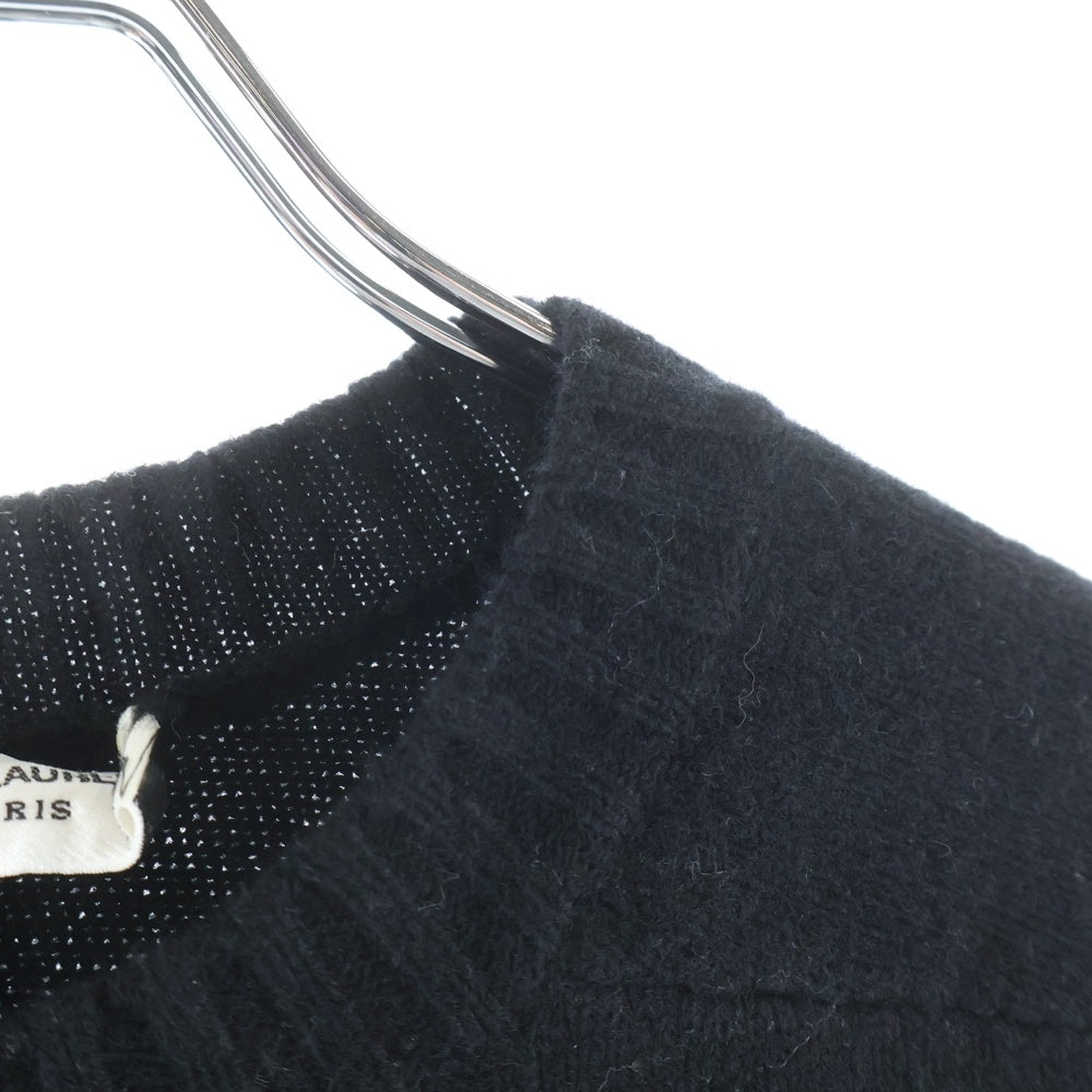 SAINT LAURENT PARIS(サンローランパリ) フロントデザイン コットンニットセーター ブラック 620203 YAPT2 レディース