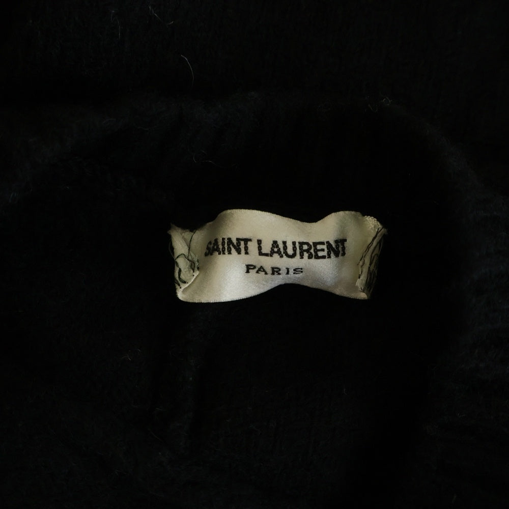 SAINT LAURENT PARIS(サンローランパリ) フロントデザイン コットンニットセーター ブラック 620203 YAPT2 レディース