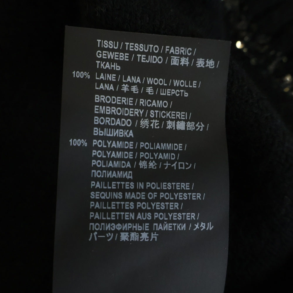 SAINT LAURENT PARIS(サンローランパリ) フロントデザイン コットンニットセーター ブラック 620203 YAPT2 レディース