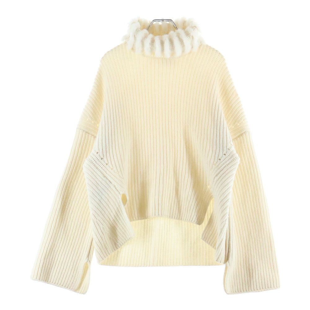 FENDI(フェンディ) カシミヤハイネックローゲージニットセーター ホワイト FZY720 レディース