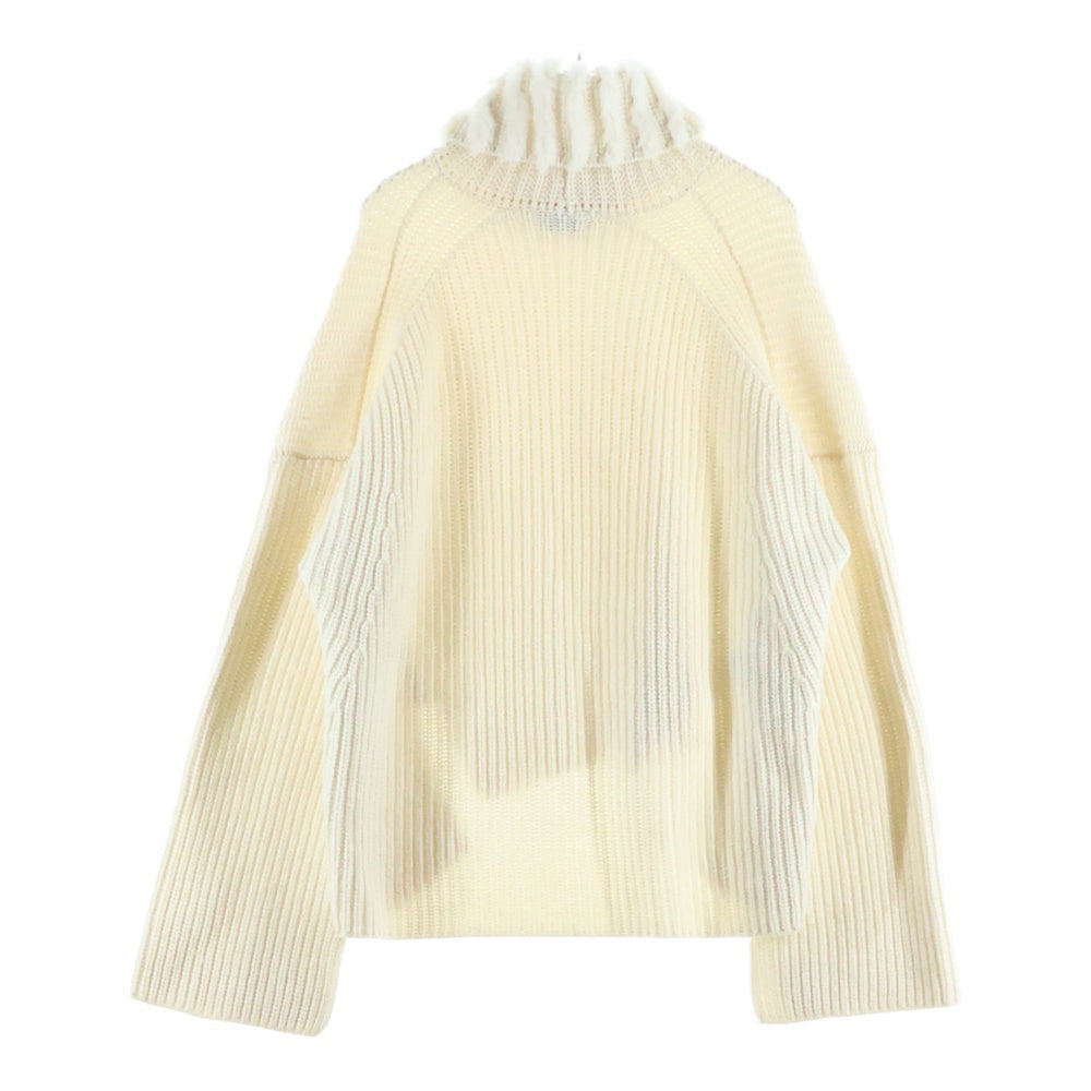 FENDI(フェンディ) カシミヤハイネックローゲージニットセーター ホワイト FZY720 レディース