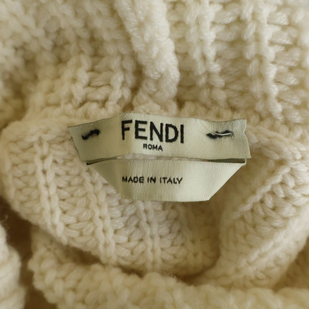 FENDI(フェンディ) カシミヤハイネックローゲージニットセーター ホワイト FZY720 レディース