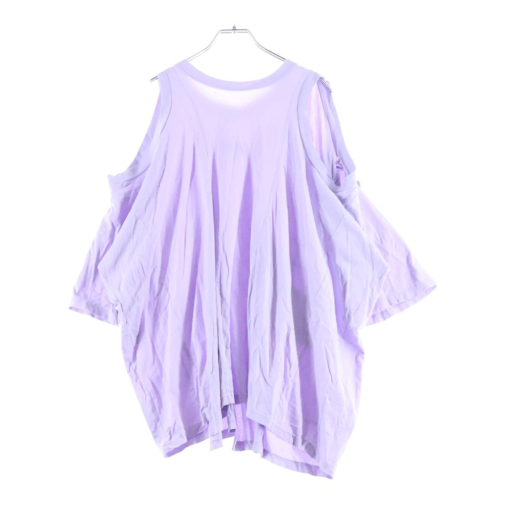 Maison Martin Margiela(メゾンマルタンマルジェラ) 20SS オープンショルダーデザイン ロングスリーブカットソー パープル S51GC0476 レディース