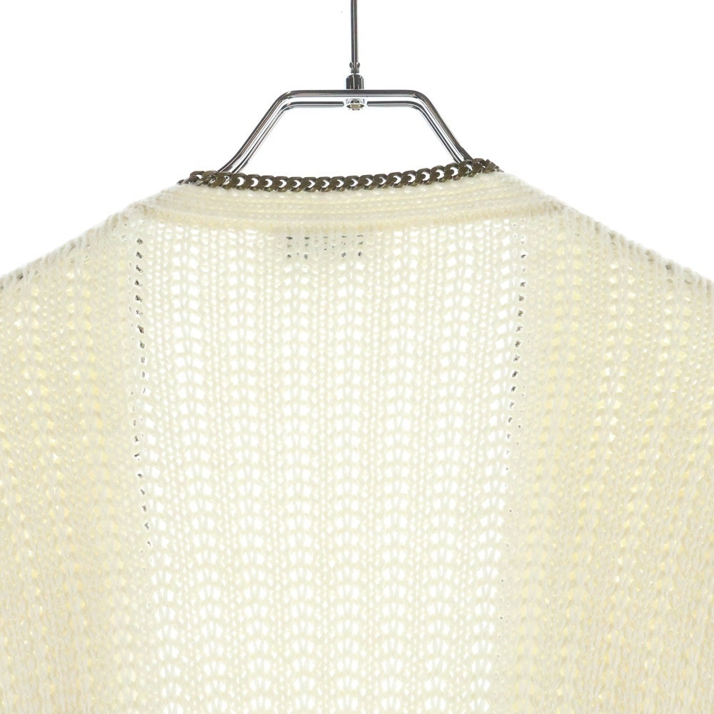 SAINT LAURENT PARIS(サンローランパリ) チェーンデザインウールカーディガン ホワイト 605878 YAJT2 レディース