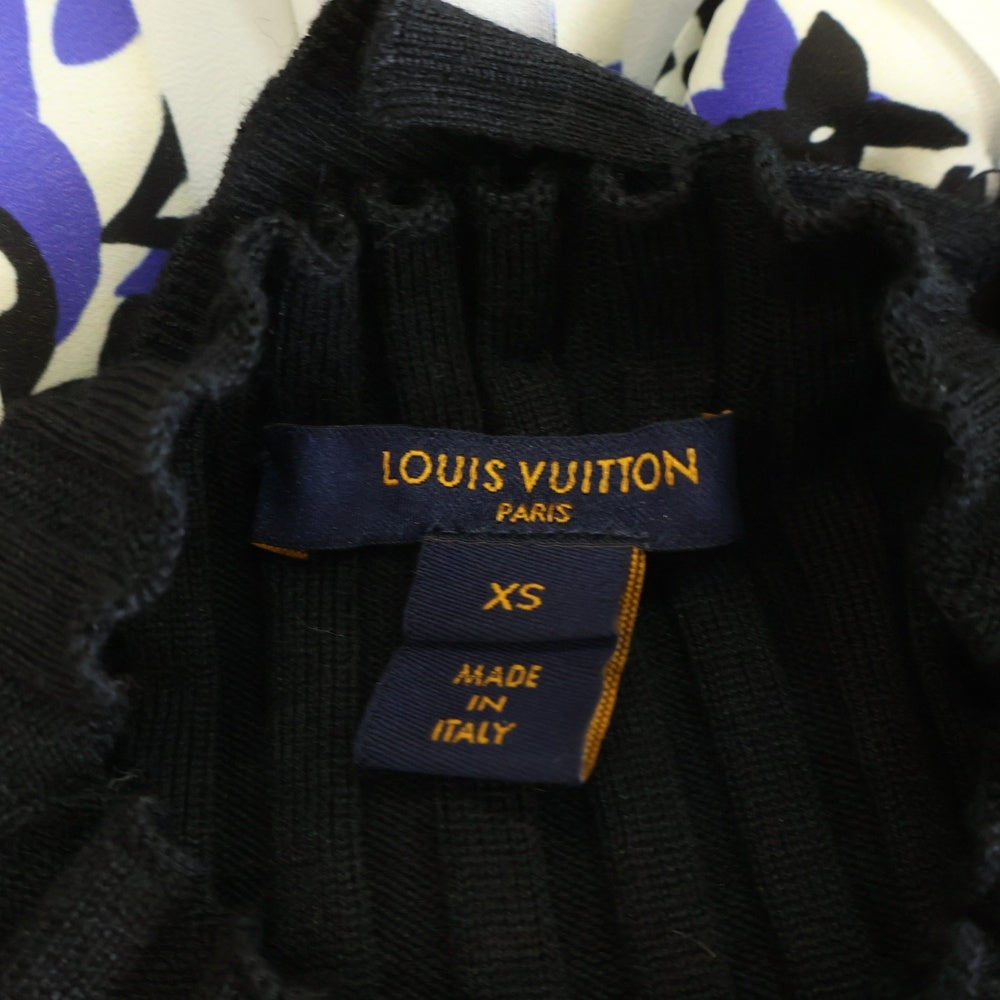 LOUIS VUITTON(ルイヴィトン) 19SS モノグラムバイマテリアル ニットドレス ワンピース ブラック/ホワイト レディース RW191W LQC FGKD12