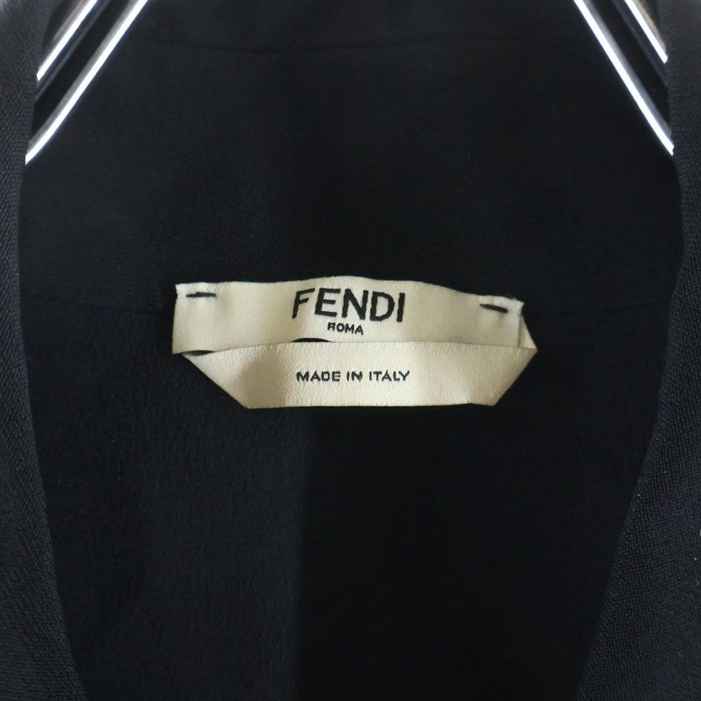 FENDI(フェンディ) バイカラーシャツワンピース ブラック FDA886 レディース