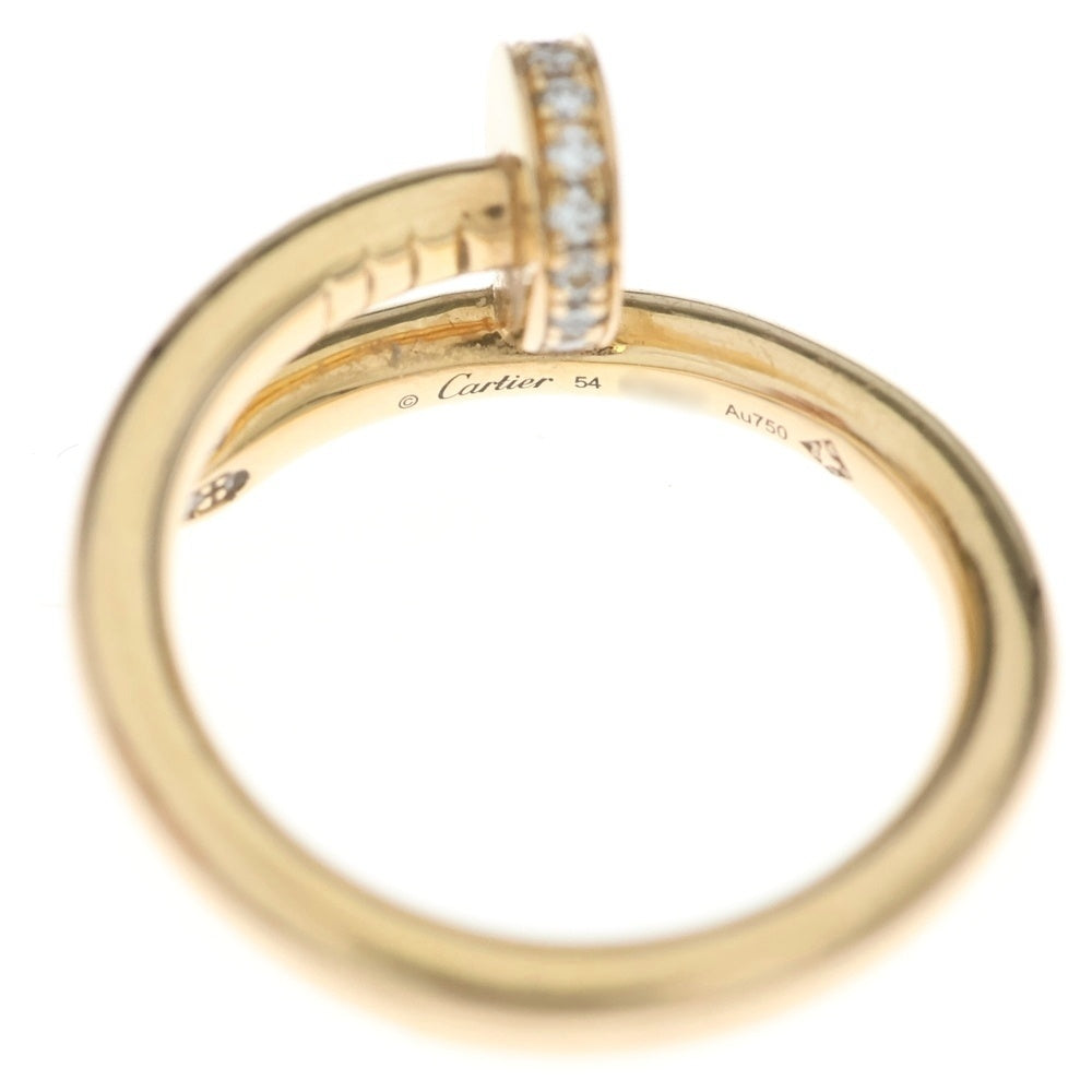 Cartier(カルティエ) ジュストアンクル パヴェ ダイヤリング K18 Au750 PG ピンクゴールド 指輪 レディース
