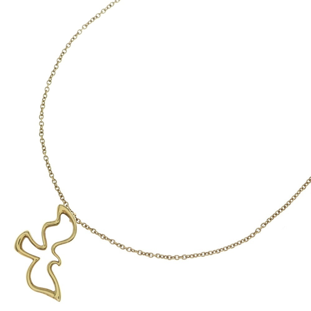 TIFFANY & Co.(ティファニー) エルサ・ペレッティ ダブバード ネックレス ペンダント チェーン ゴールド K18 2.4g レディース
