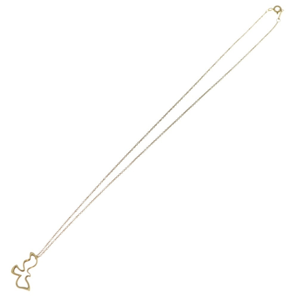 TIFFANY & Co.(ティファニー) エルサ・ペレッティ ダブバード ネックレス ペンダント チェーン ゴールド K18 2.4g レディース