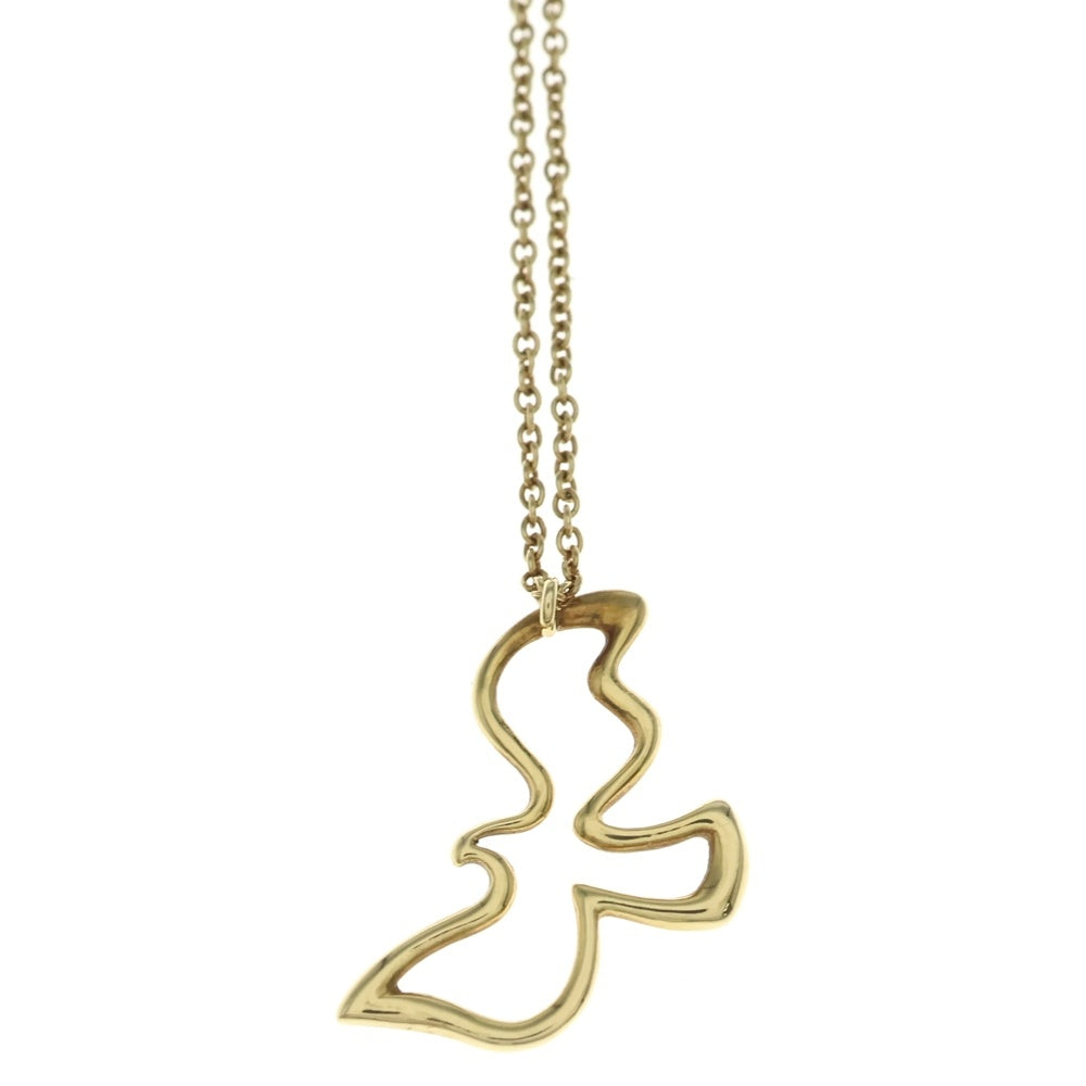 TIFFANY & Co.(ティファニー) エルサ・ペレッティ ダブバード ネックレス ペンダント チェーン ゴールド K18 2.4g レディース