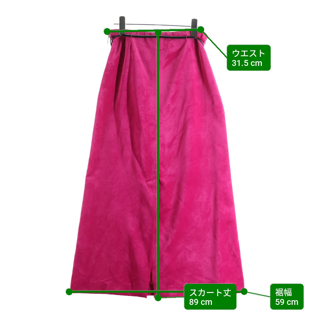 GUCCI(グッチ) ベルト付き ベロア ベルベット スカート ピンク レディース 759756