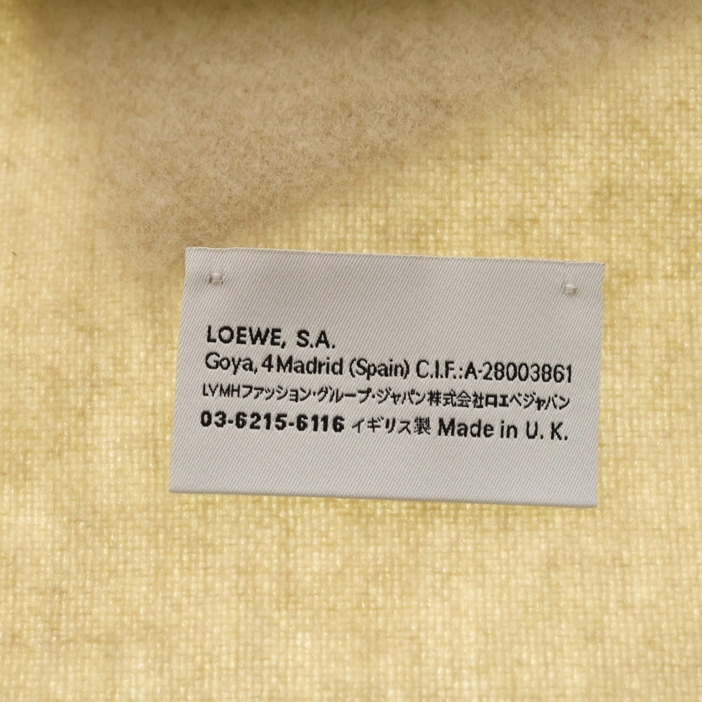 LOEWE(ロエベ) ■アナグラム マフラー アイボリー×ベージュ ウール×カシミヤ レディース