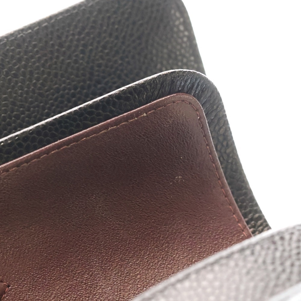 CHANEL(シャネル) マトラッセ23 ダブルフラップ ダブルチェーン ショルダーバッグ ブラック キャビアスキン ゴールド金具 レディース